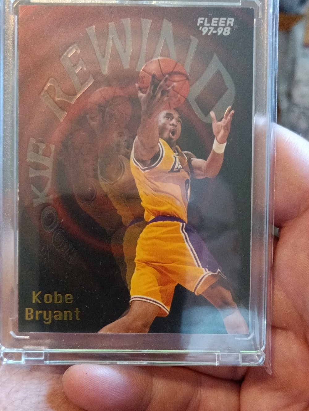 Fleer Kobe Bryant Rewind Rookie Basketball Card - Gold/Yellow